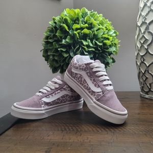 Vans Kids Mauve Pink Leopard Old Skool Sneakers